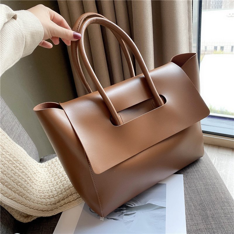 Fashion Women Shoulder Bags Large Capacity Handbags Simple Retro Tote Bags Solid Color Famous Brand High Quality Bags